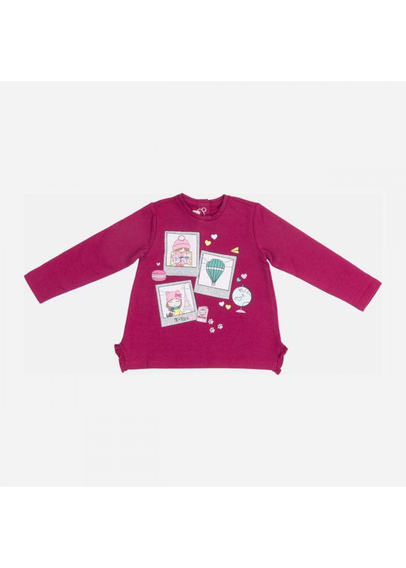 Реглан для дівчинки Chicco малиновий 090.67421.014 80 см, 86 см, 92 см