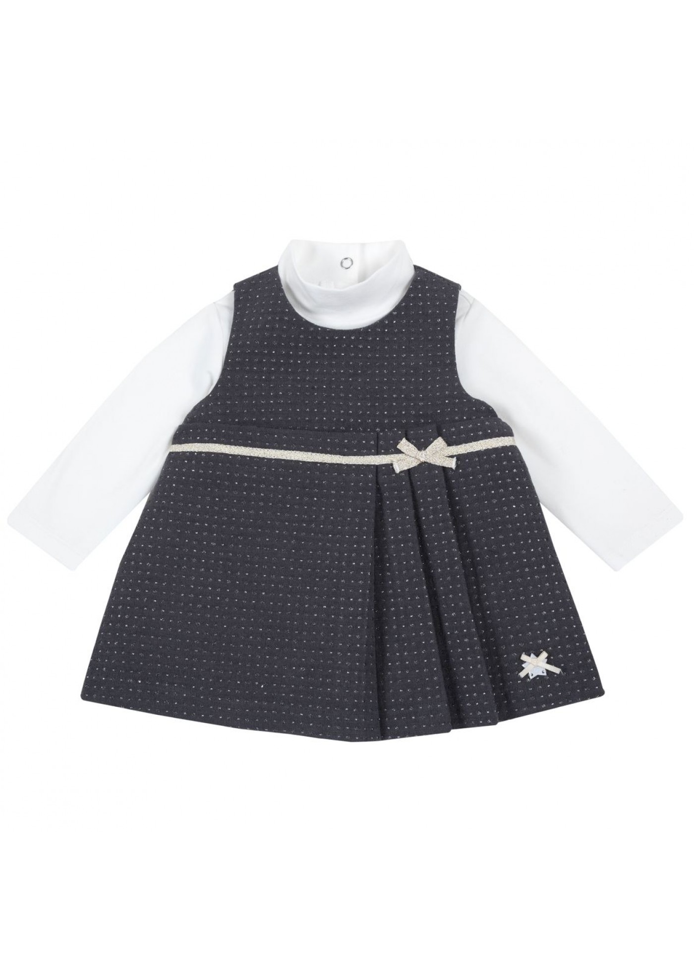 Сукня для дівчинки Chicco молочно-сіре 090.73696.095 74 см Сукня для дівчинки Chicco молочно-сіре 090.73696.095 74 см