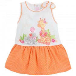 Сукня для дівчинки Mayoral біла-помаранчева 1851-50 60 см-3 місяців Сукня для дівчинки Mayoral біла-помаранчева 1851-50 60 см-3 місяців