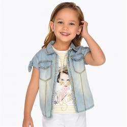 Сорочка для девочки Mayoral голубая 3106-41 116 см-6 лет